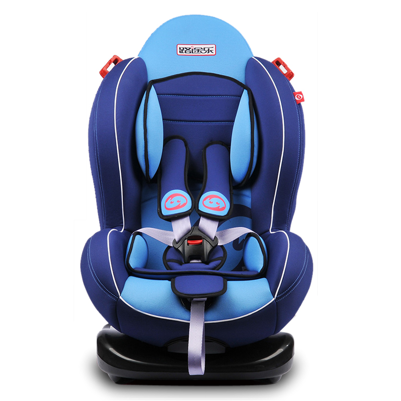 路途乐 儿童安全座椅 婴儿宝宝安全汽车座椅 9个月-6岁 途途龟 宁静蓝